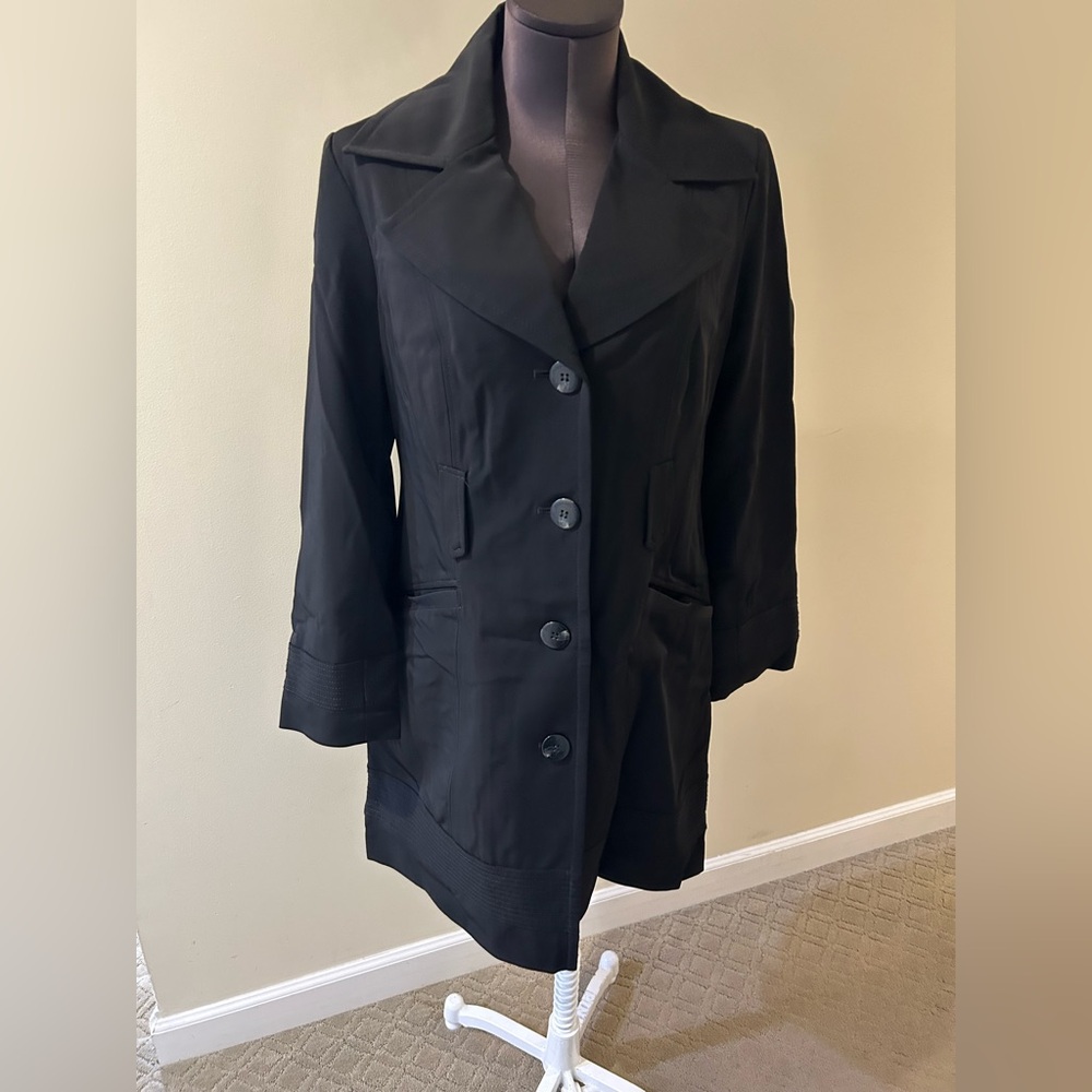 Jones New York Elegant Black Women's Coat Size S petite